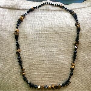 Stunning onyx and tiger's eye necklace!